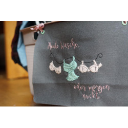 Stickdatei - Wäscheleine mit Spruch